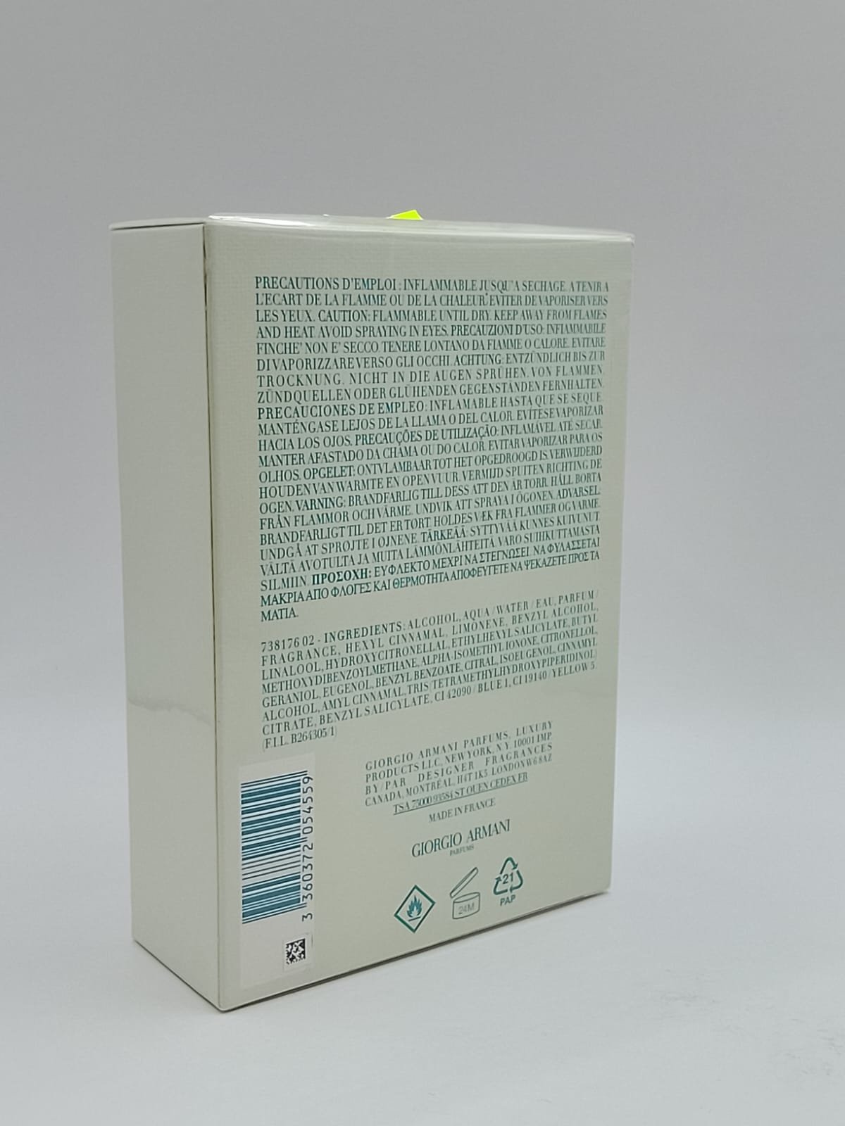 Giorgio Armani ACQUA DI GIO 100 ml Eau De Toilette - immagine 2